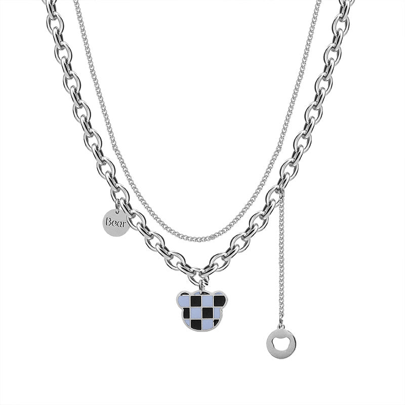 Bear Clavicle Necklace Niche Trendy Sweater