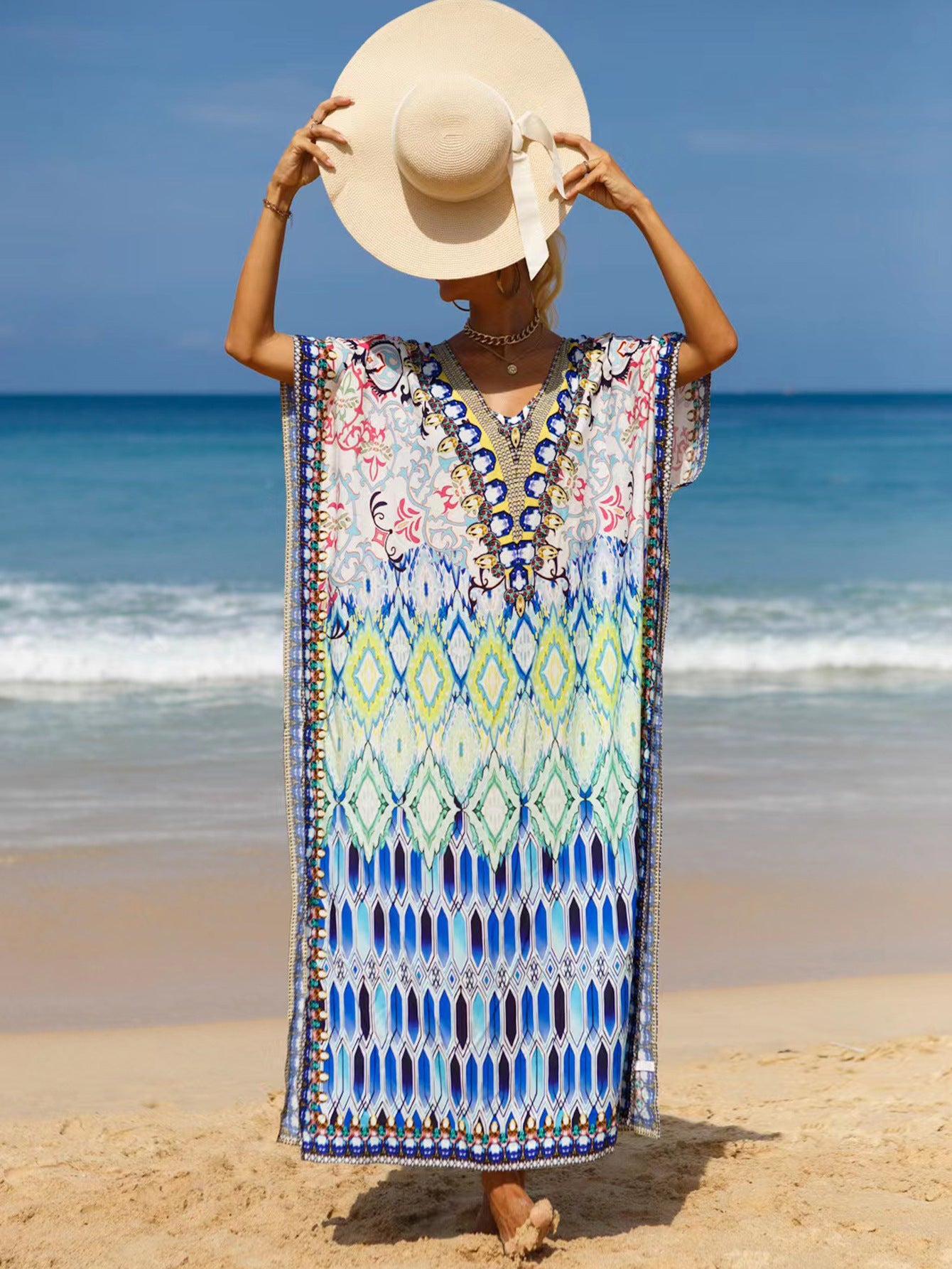 19 Colors Beach Cover-up Bohemian Beach Dress Plus Size