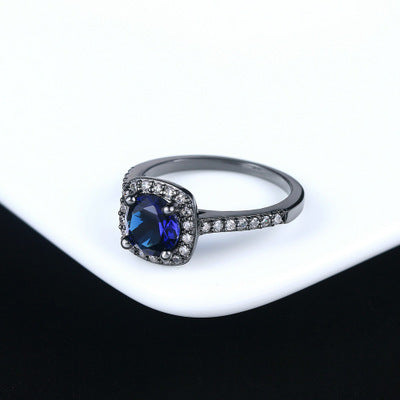 Zircon micro-plated white gold ring