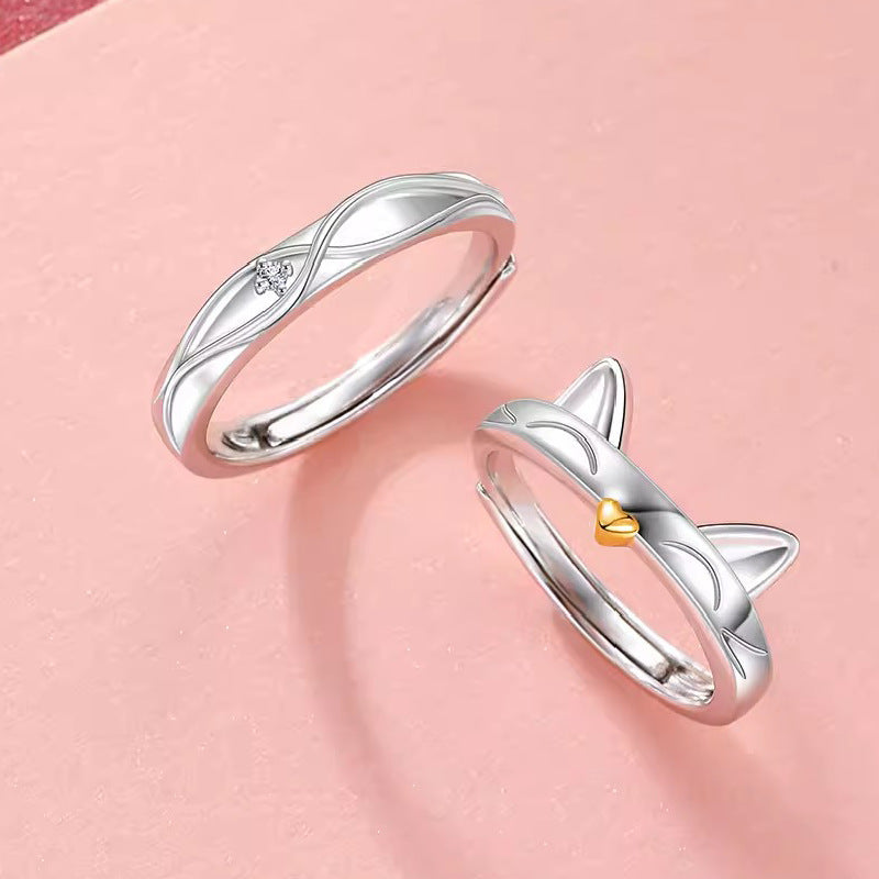 Cat Couple Couple Rings Cute
