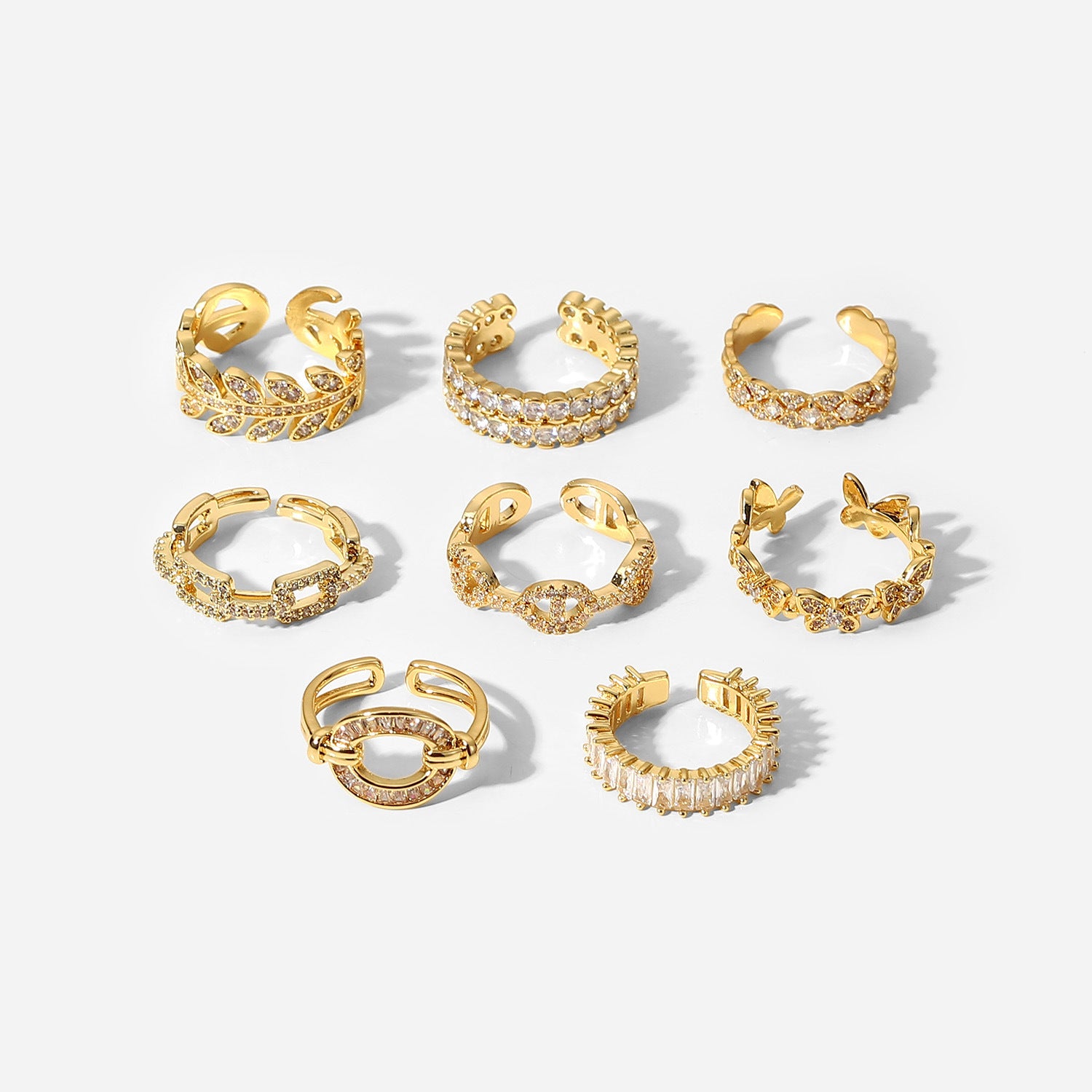 European And American INS Style Fashion Copper Zircon Ring