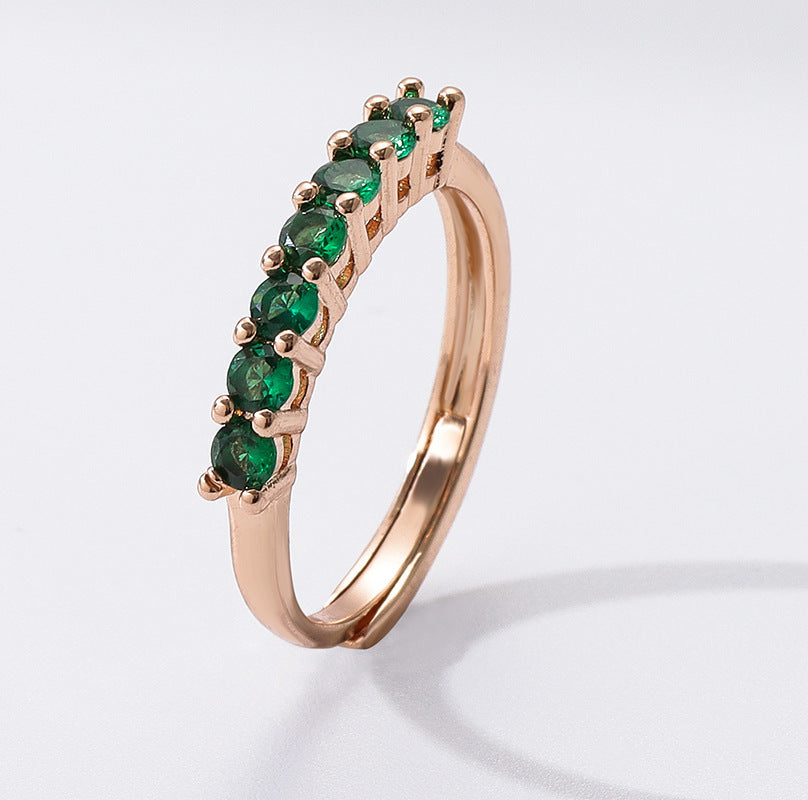 Champagne Real Gold Qigongzhu Rings Female Accessories