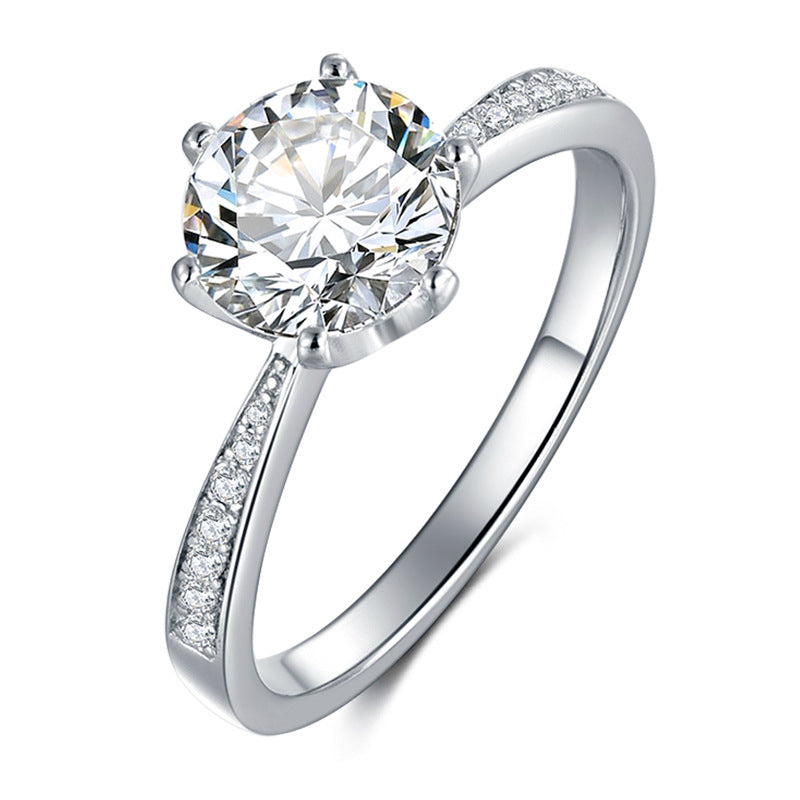 Colorless Temperament Classic Silver High-end Ring