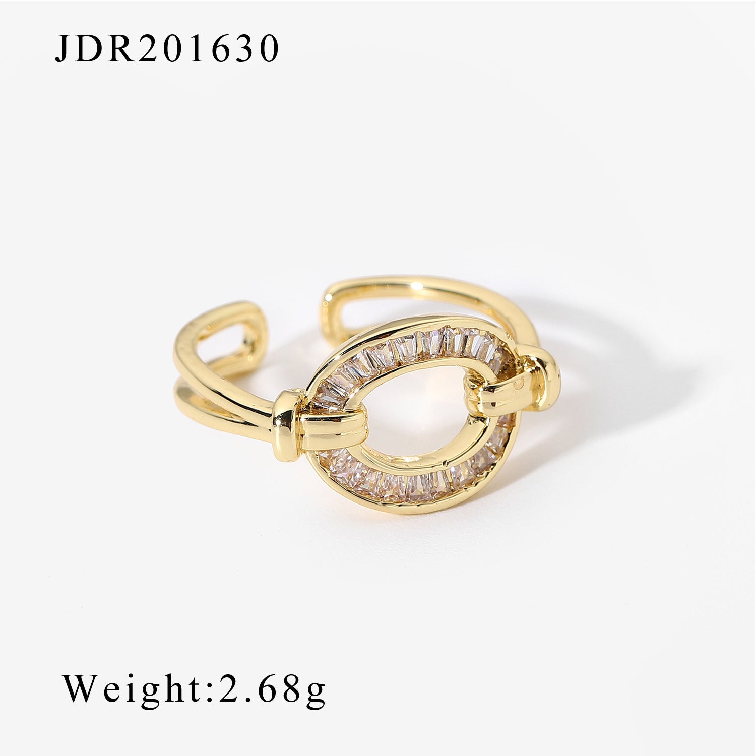 European And American INS Style Fashion Copper Zircon Ring