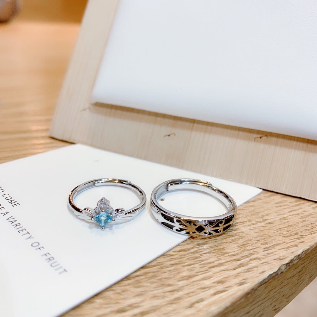 Blue Light Moonstone Rings Lovers' Romantic Ring