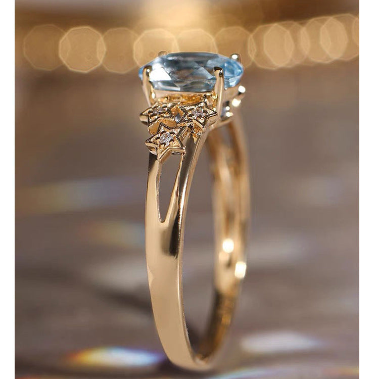 Aquamarine Ring Affordable Luxury Fashion