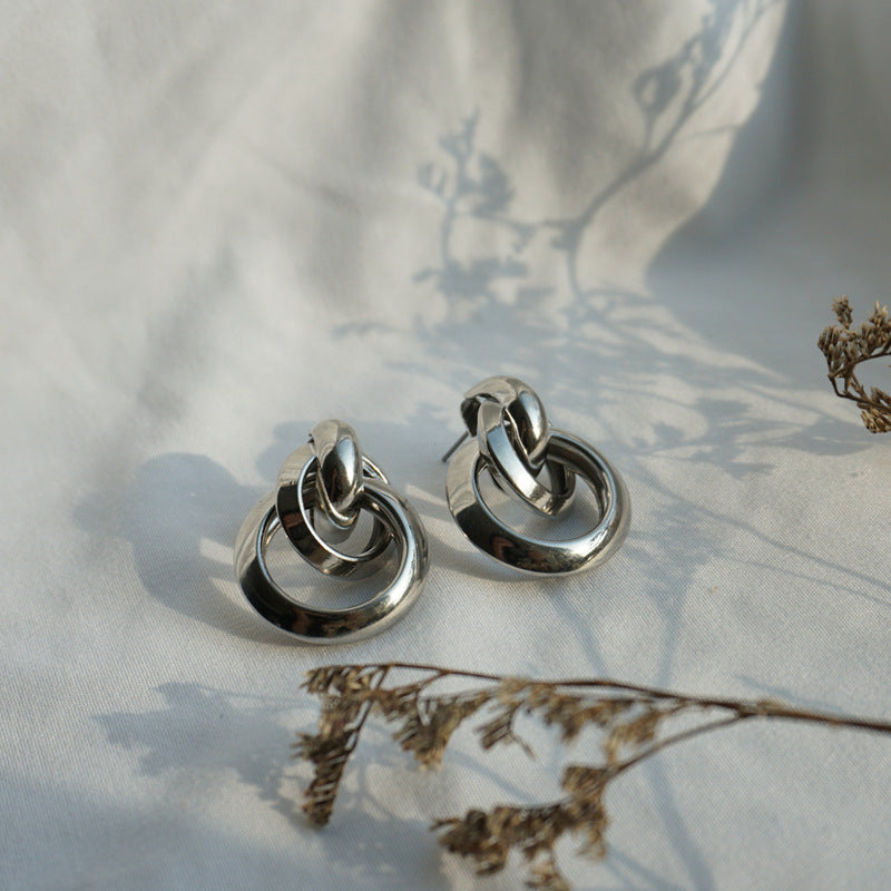 Earrings Stud Earrings Personality Tassel Wild Long Silver Pin Earrings