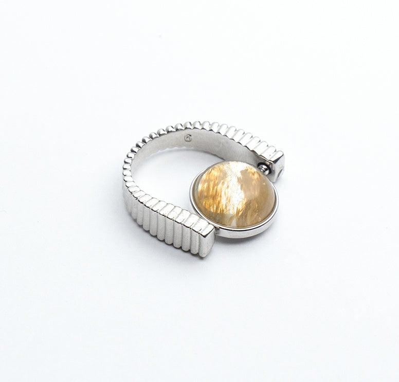 Original Fidget Spinner Rings Natural Stone Rings Replaceable Spinners For Anxiety And Stress Relief Jewelry Gifts