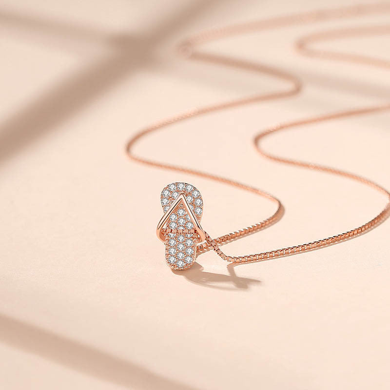 Creative slippers necklace