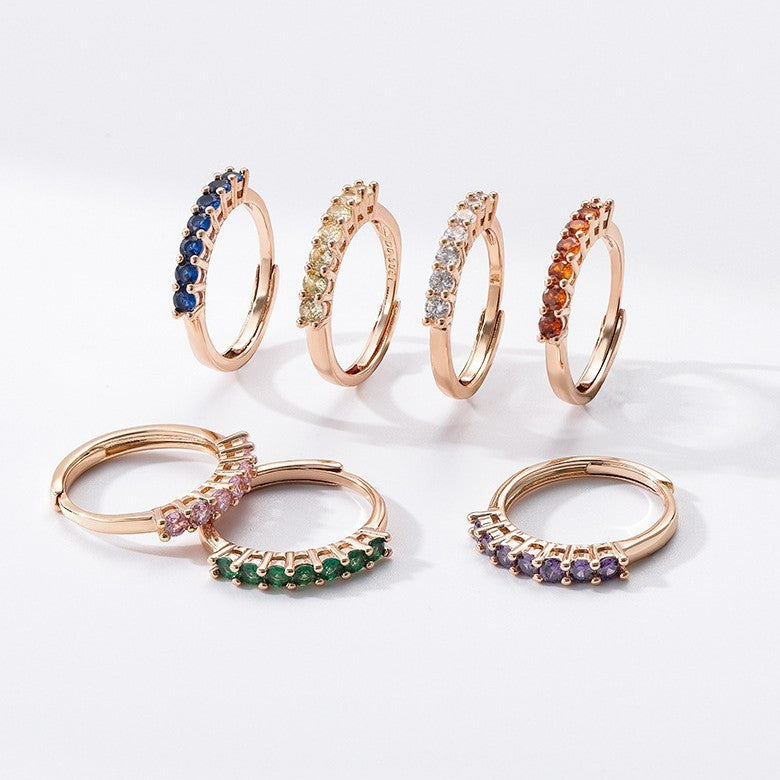Champagne Real Gold Qigongzhu Rings Female Accessories