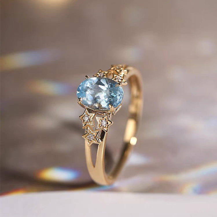Aquamarine Ring Affordable Luxury Fashion