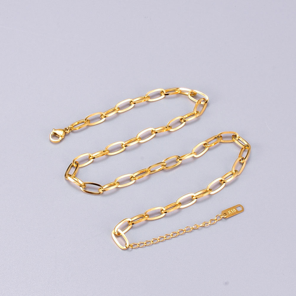Women's Fashion Trendy Style Simple Coarse Flat Necklace