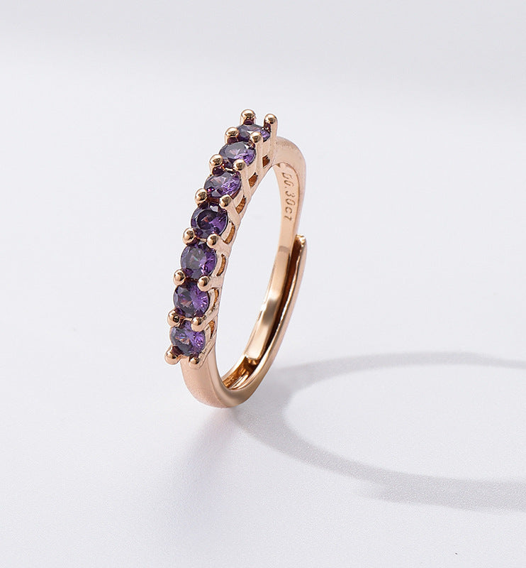 Champagne Real Gold Qigongzhu Rings Female Accessories