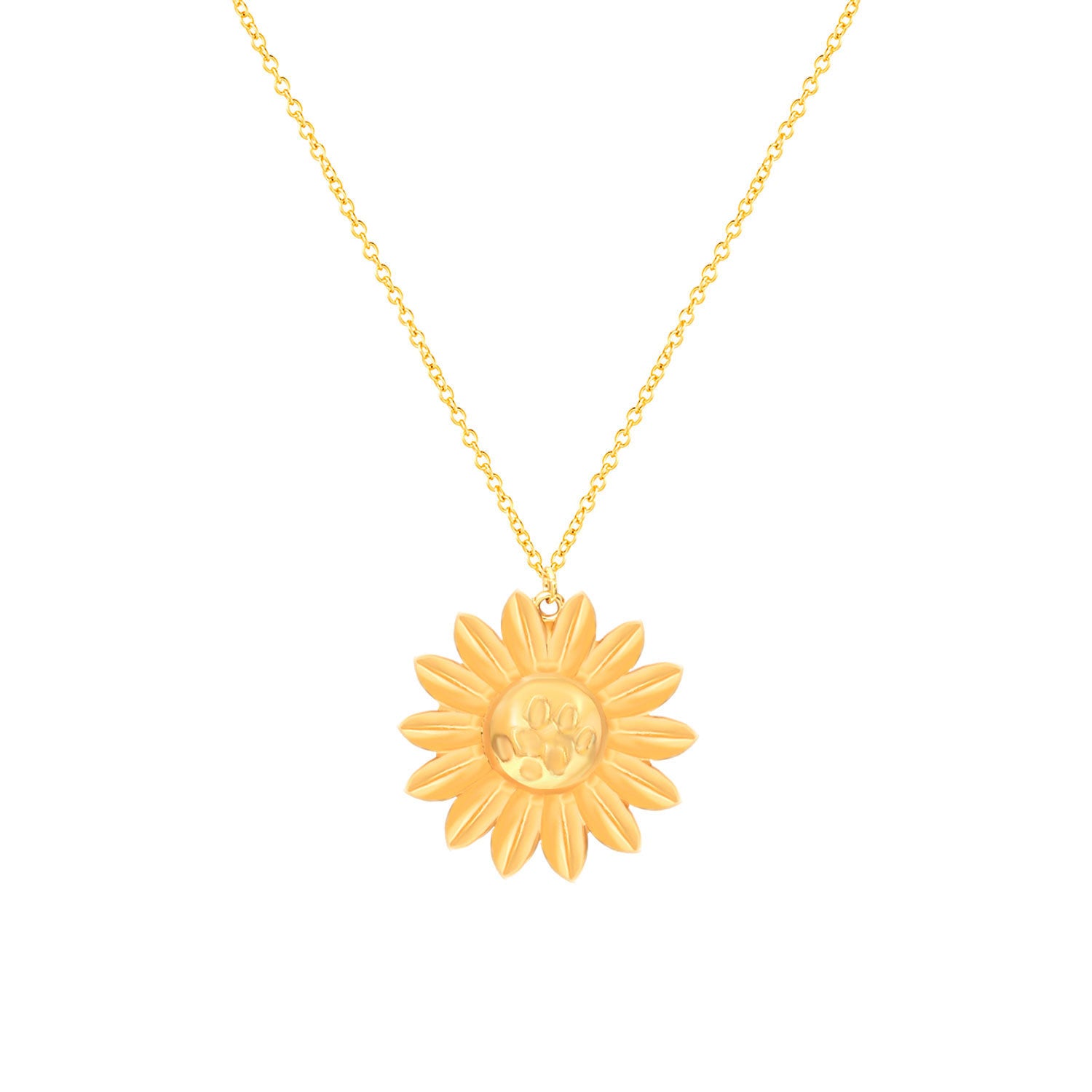 Sunflower Pendant Necklace Women Sunflower Long Necklace