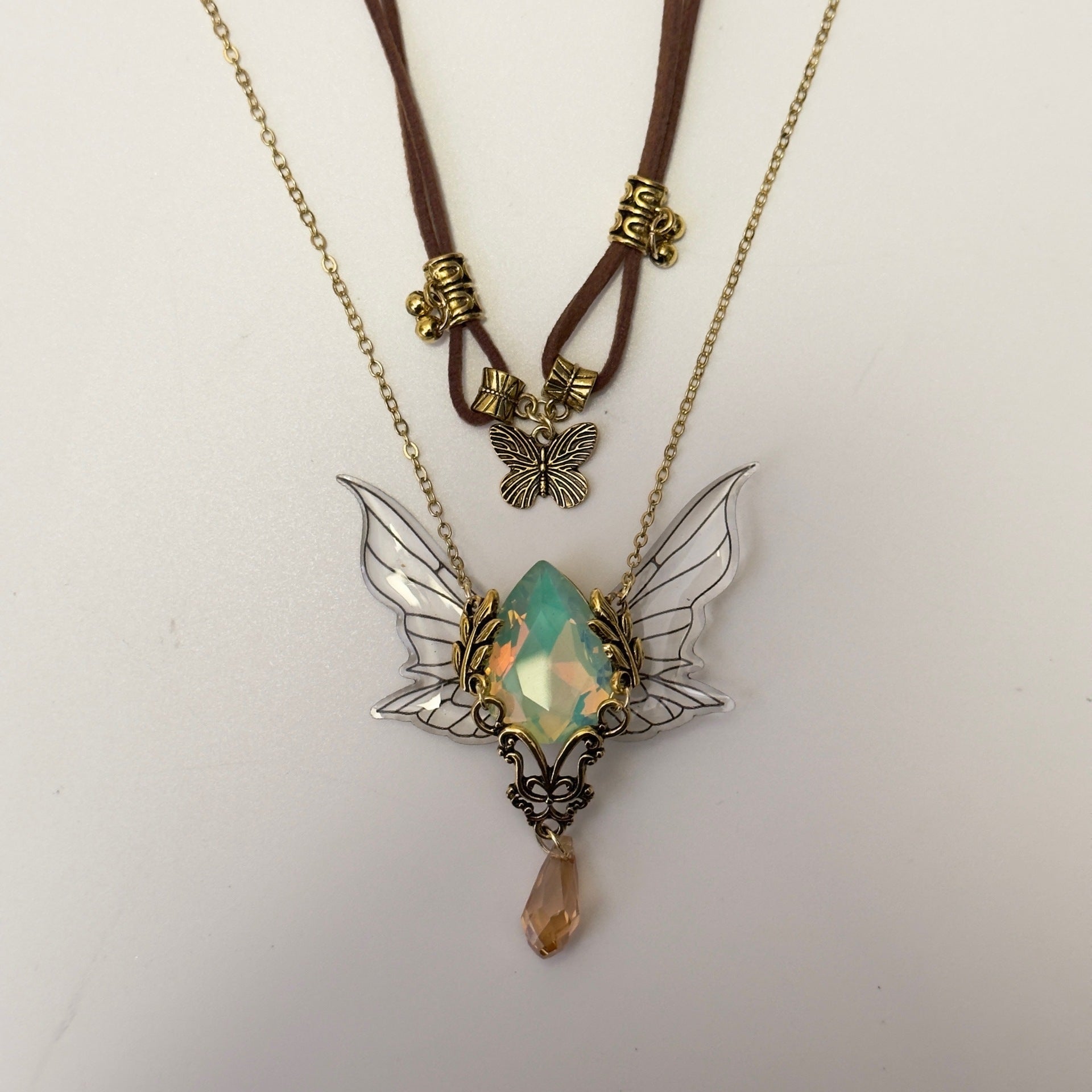 Double Brown Gemstone Necklace For Women Necklace