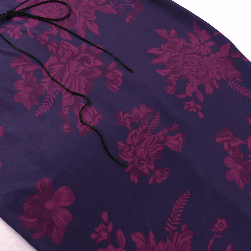 Pockets Collar Strap Backless Dress