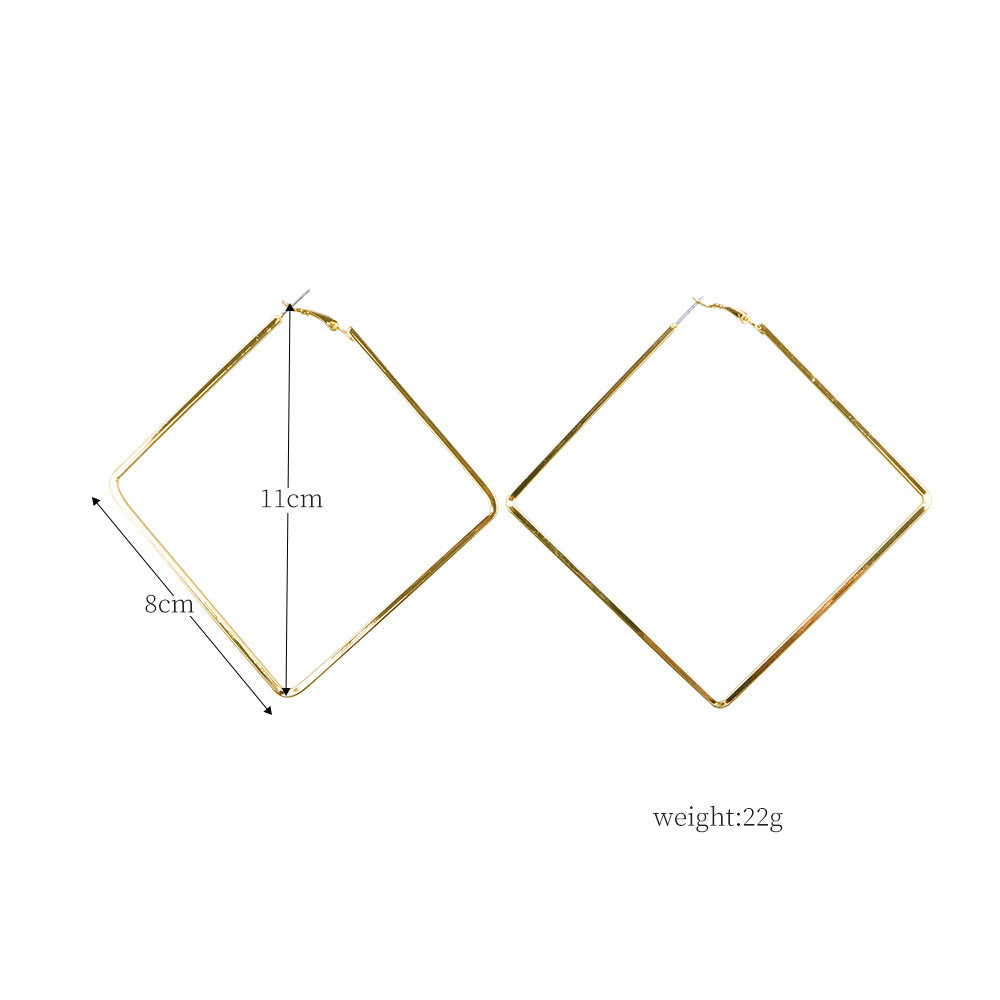 Earrings Women's Geometric Diamond Earrings