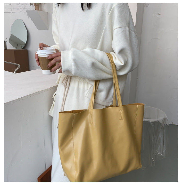 Simple large capacity commuter tote bagTide big bag