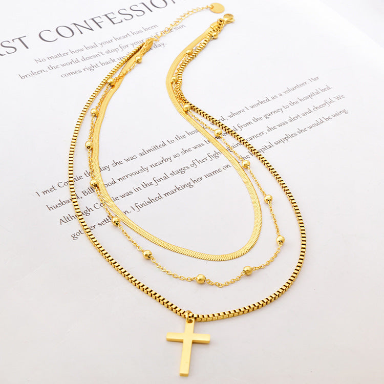 Men And Women Can Wear Fashion Titanium Steel Cross Necklace