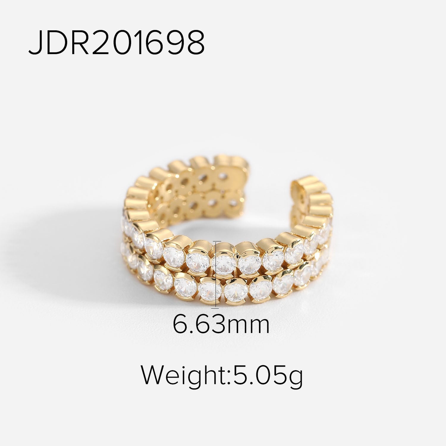 European And American INS Style Fashion Copper Zircon Ring