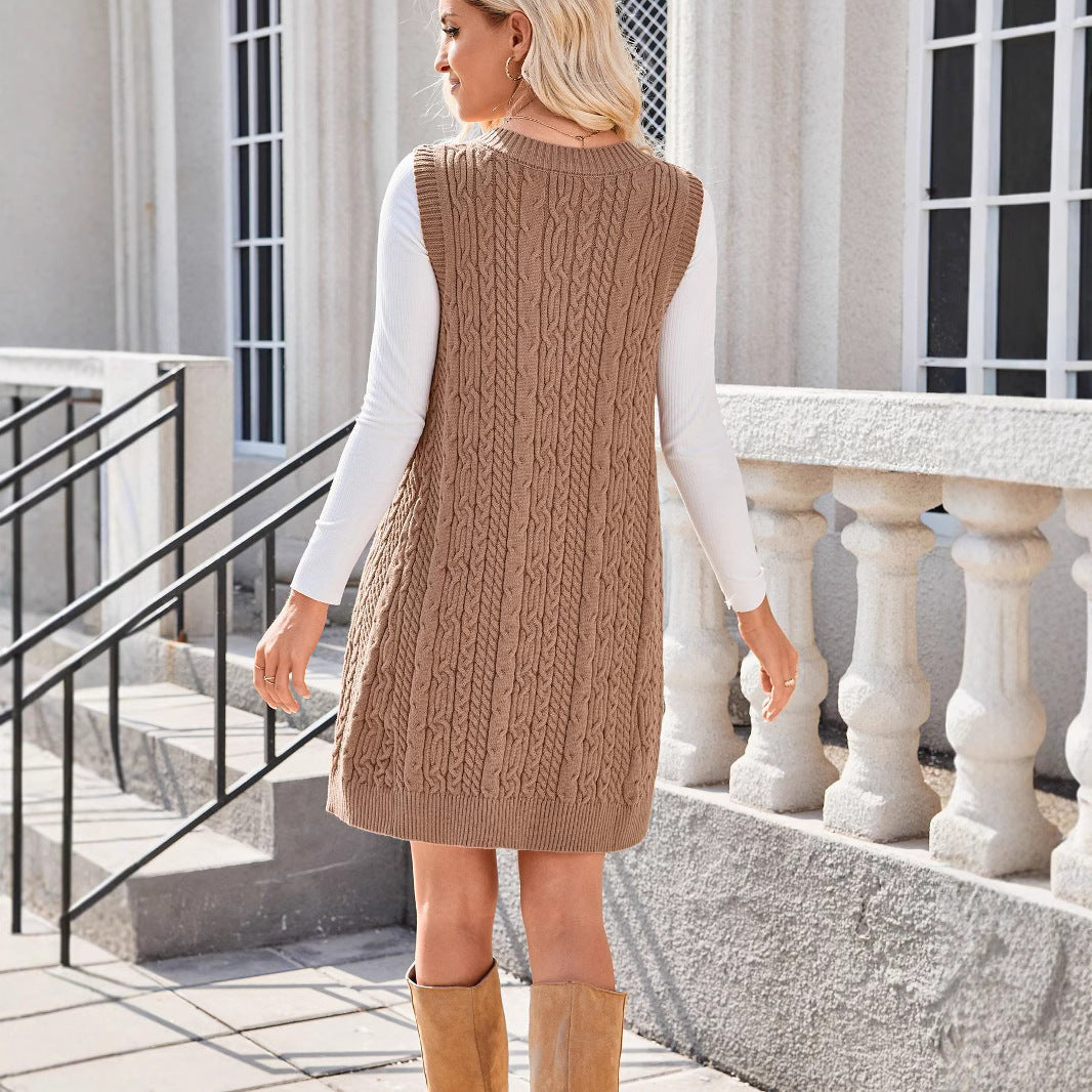 Women's Casual Sweater Suspender Skirt