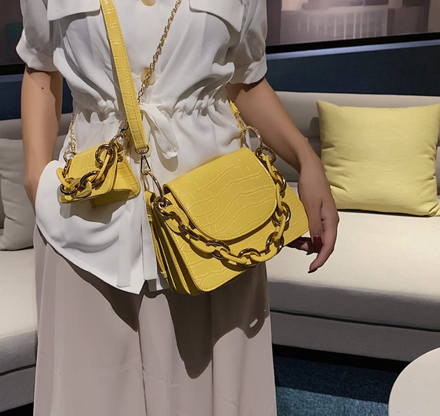 Crossbody shoulder bag small square bag