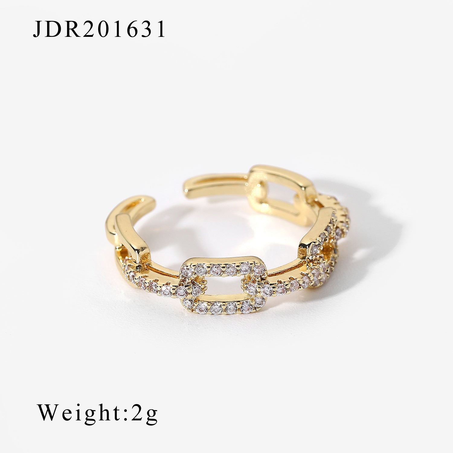 European And American INS Style Fashion Copper Zircon Ring
