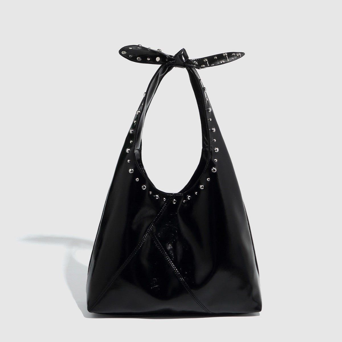 Tote Bag Rivet Bow Underarm Bag Women's Bucket Bag