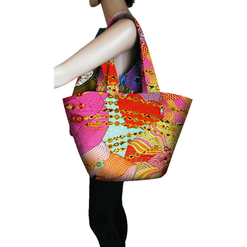 Batik print handbag