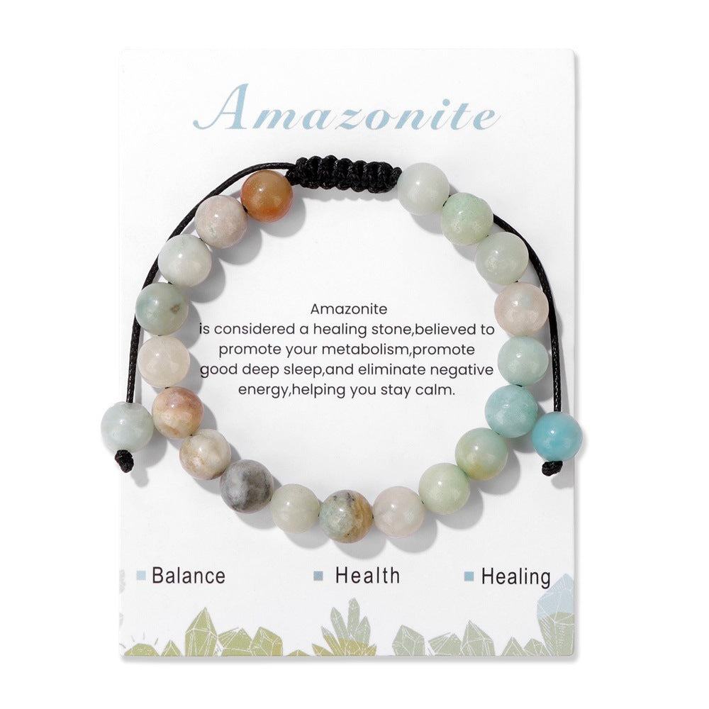 Men's Natural Stone Woven Bracelet