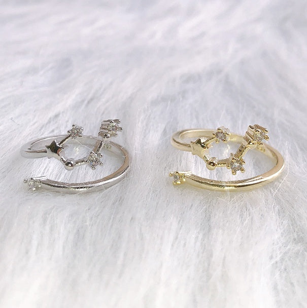 12 constellations star rings