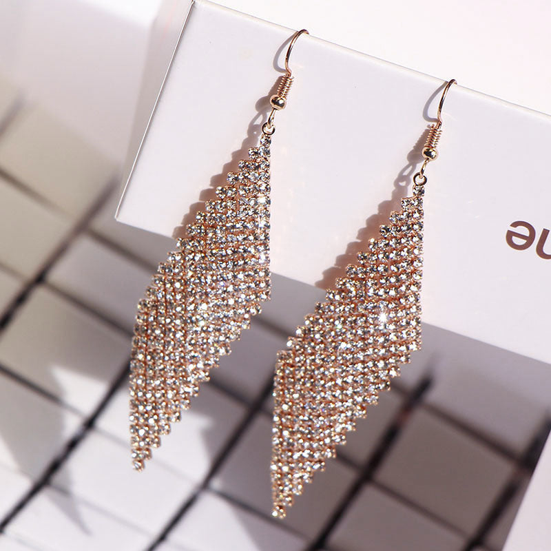 Earrings Stud Earrings Personality Tassel Wild Long Silver Pin Earrings