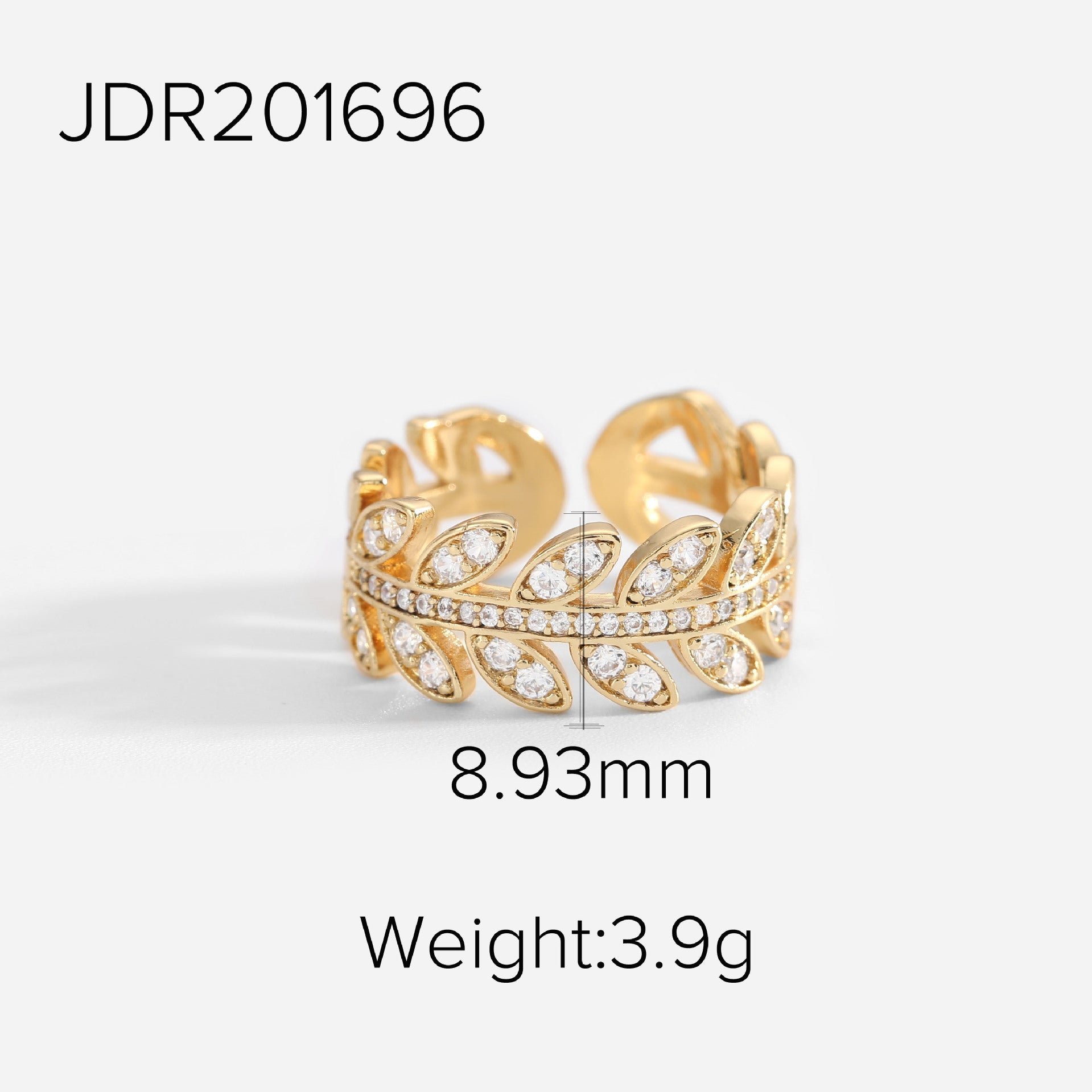 European And American INS Style Fashion Copper Zircon Ring