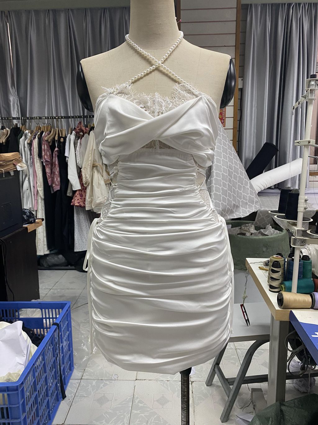 Fashion Lace Lace  Halterneck Dress