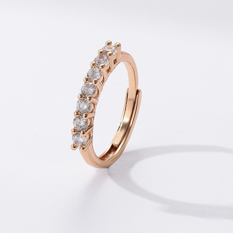 Champagne Real Gold Qigongzhu Rings Female Accessories