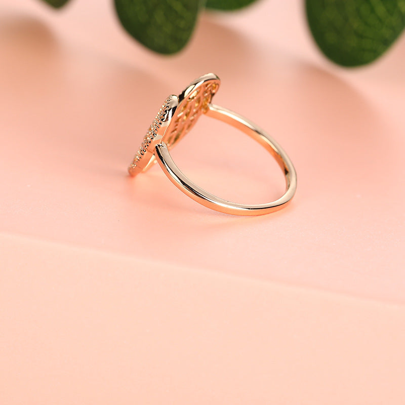 Angel wings with rhinestone rings female