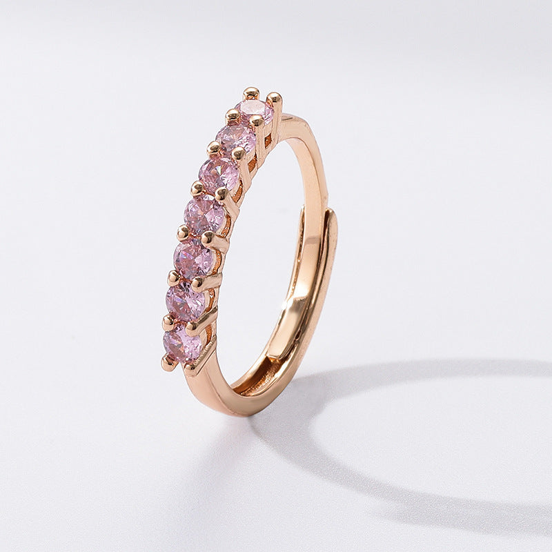 Champagne Real Gold Qigongzhu Rings Female Accessories
