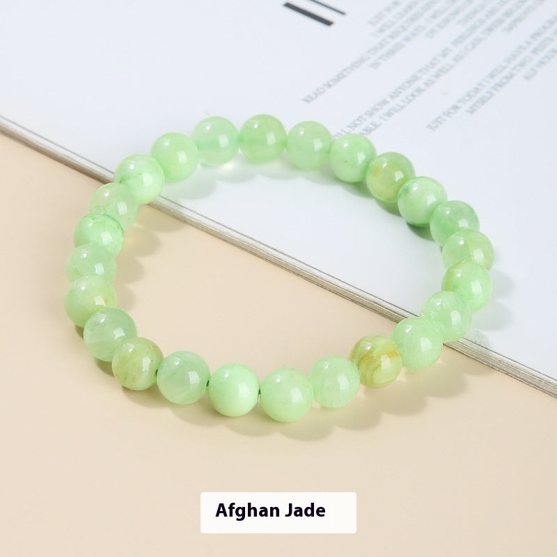 Chalcedony Sea Blue Sapphire Sky Blue Simple Men And Women Single Circle Round Beads Bracelet
