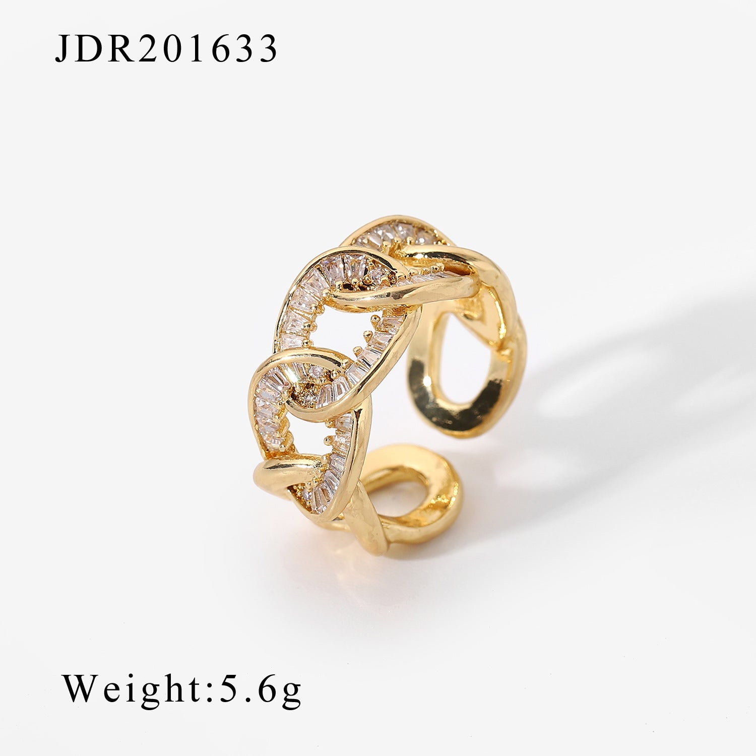 European And American INS Style Fashion Copper Zircon Ring