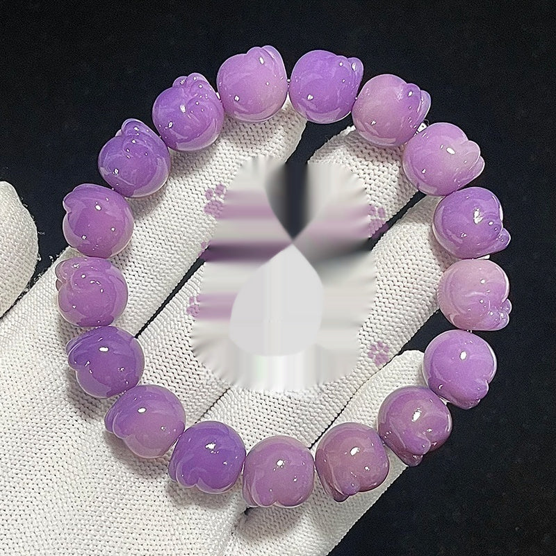Cat's Paw Bodhi Root Hand Toy Bracelet Student Pliable Temperament White Jade Bodhi Cultural
