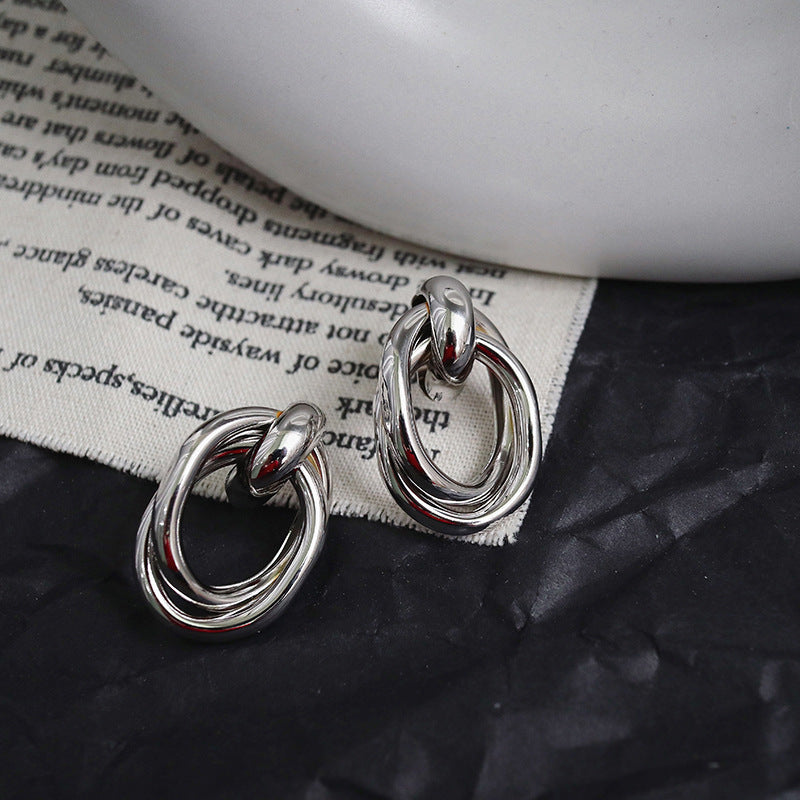 Earrings Stud Earrings Personality Tassel Wild Long Silver Pin Earrings
