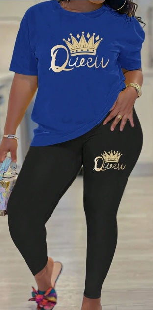 Short Sleeve Top And Leggings Set,Ladies Casual Short Sleeve Regular Fit Black Regular Sleeve Tee Leggings Women Two-Piece Outfits,Spring Summer,Casual Daily Wear