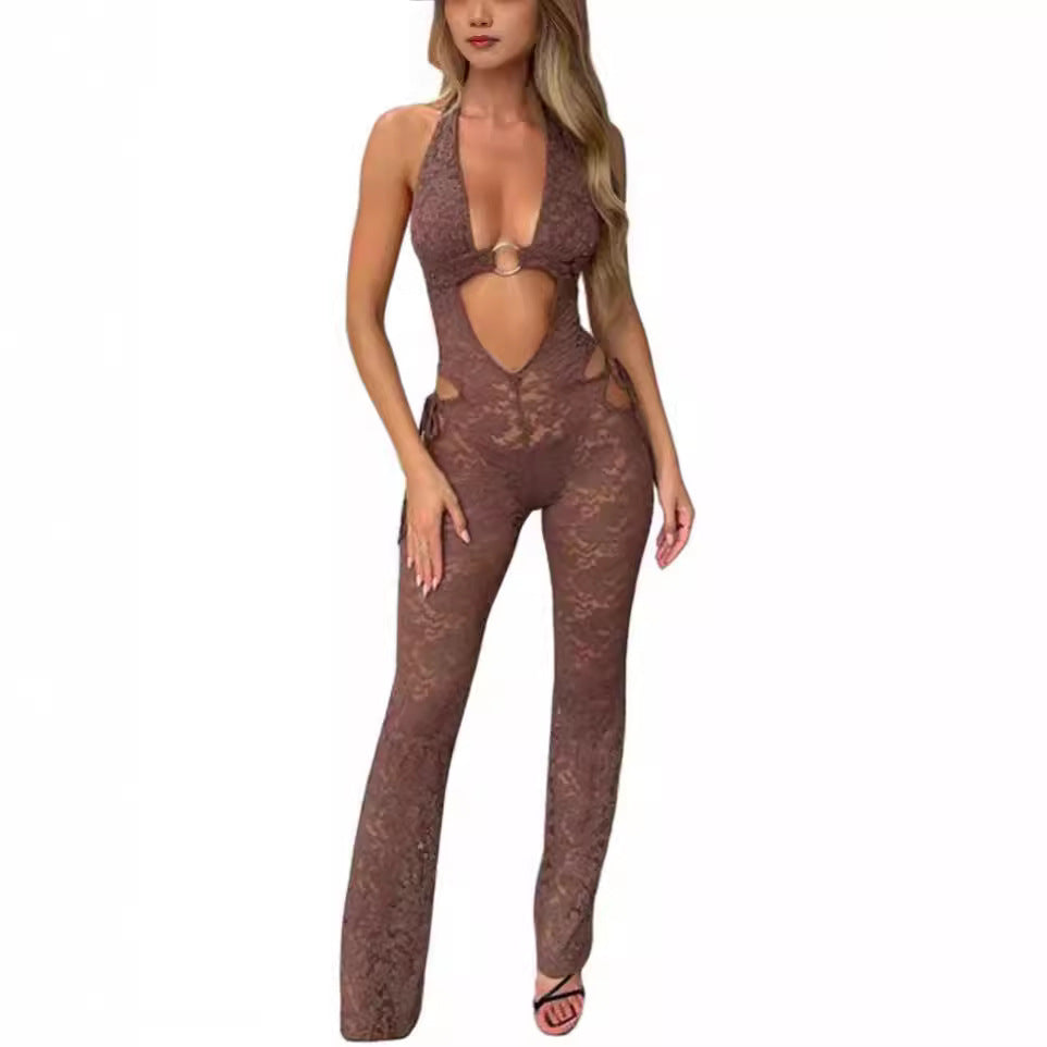 Halter New Women's Micro-pull One-piece Trousers