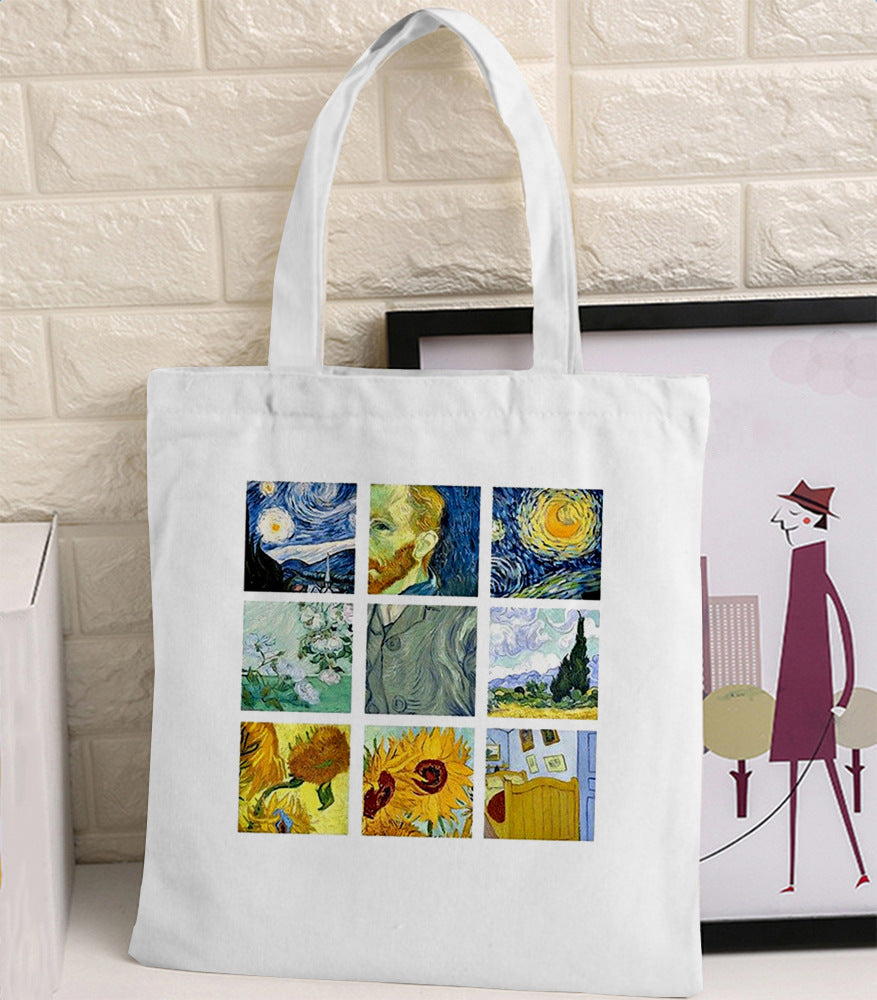 Van Gogh Oil Painting Retro Print Canvas Bag