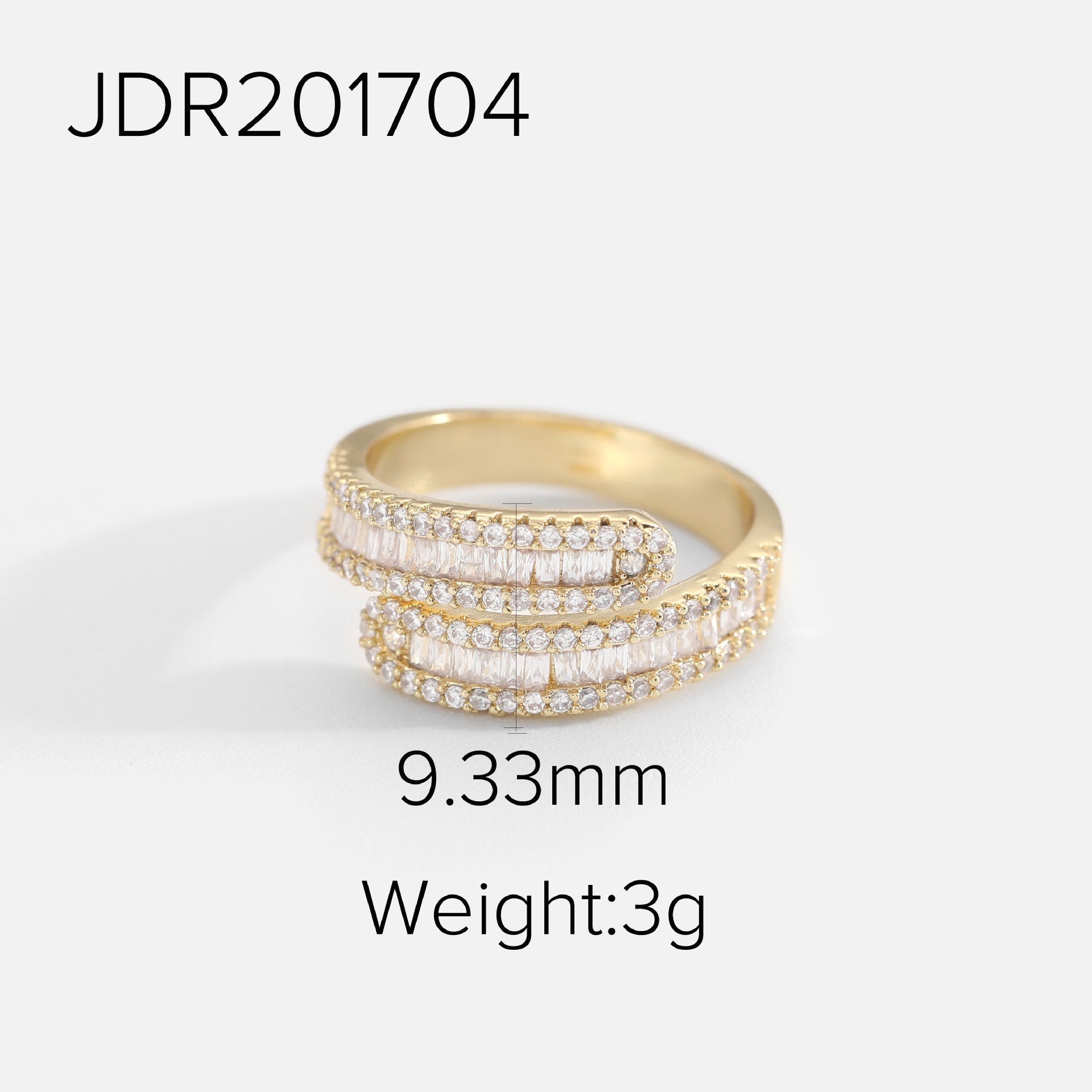European And American INS Style Fashion Copper Zircon Ring
