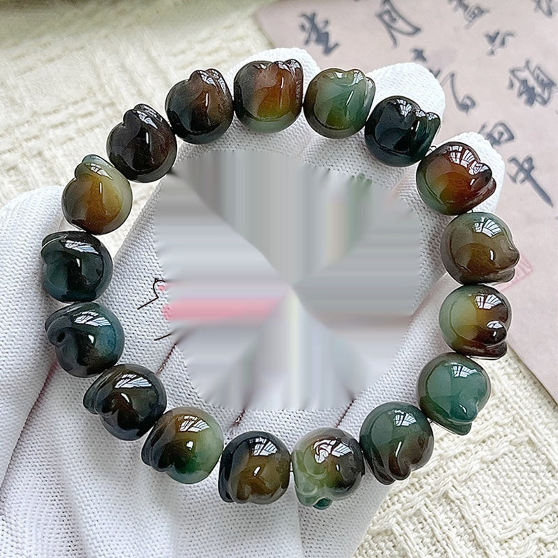 Cat's Paw Bodhi Root Hand Toy Bracelet Student Pliable Temperament White Jade Bodhi Cultural