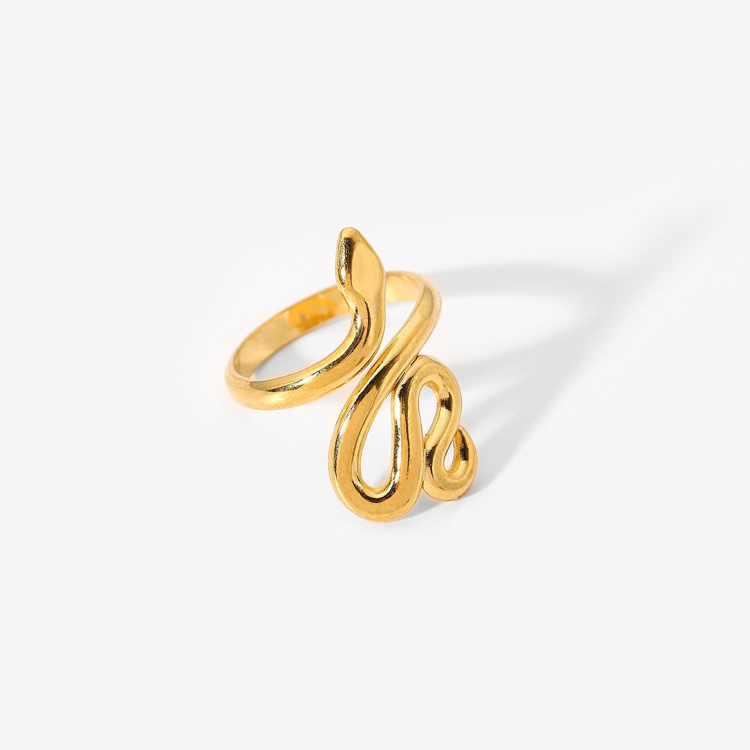 Stainless Steel Snake Niche Style Open Ring Titanium Steel Hand Jewelry