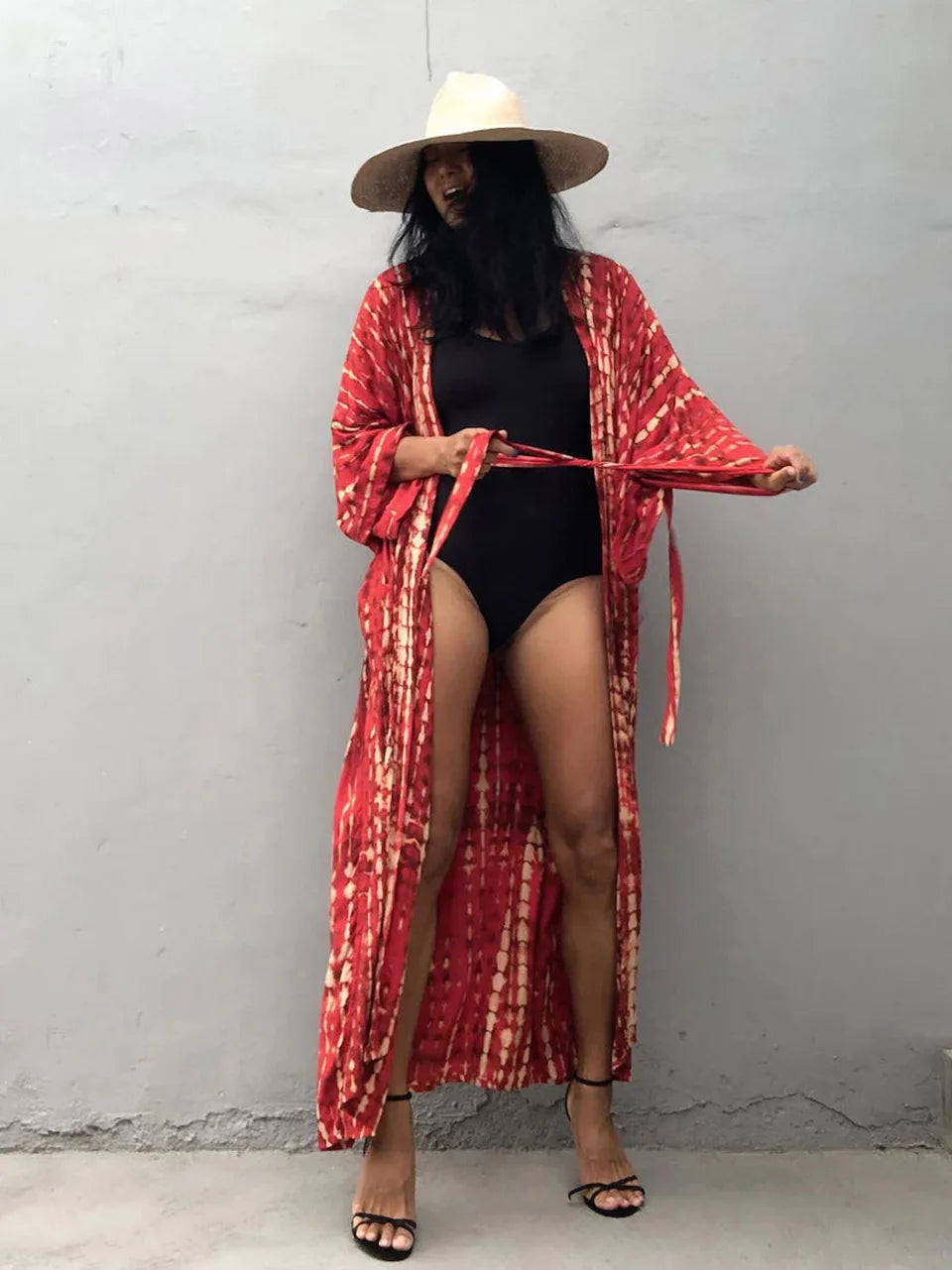 Casual, Beach coverup (Red) - Lena