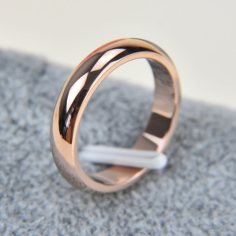 Titanium Steel Simple Broad Glossy Ring