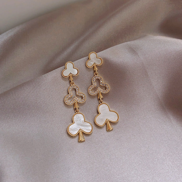 Earrings Stud Earrings Personality Tassel Wild Long Silver Pin Earrings